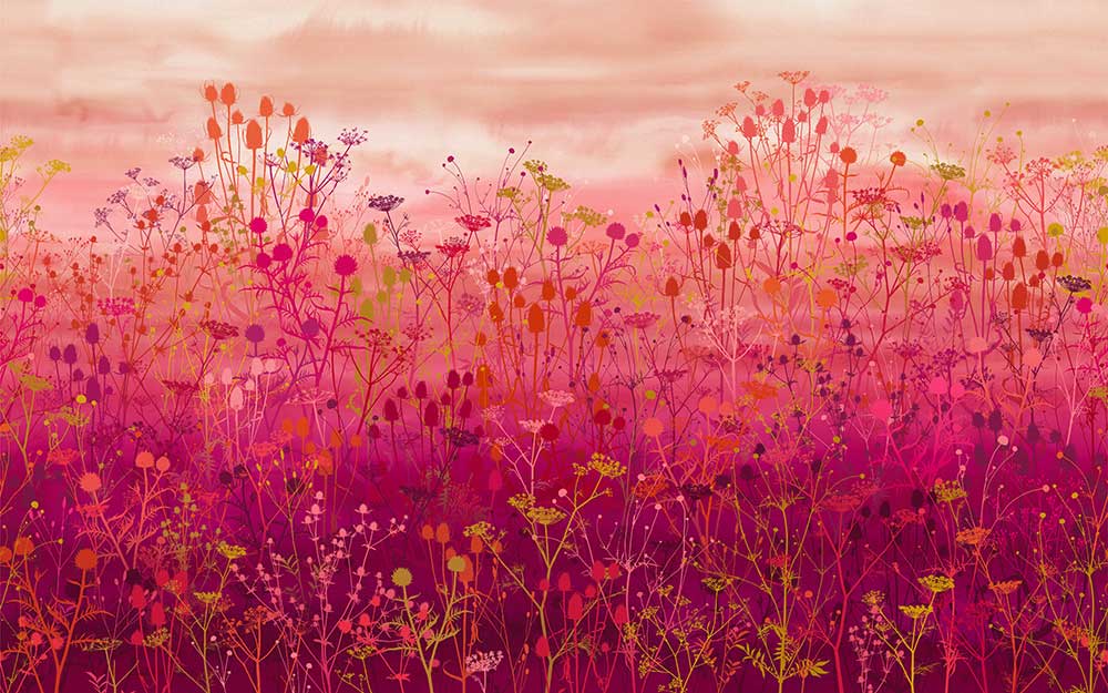 Tania's Garden Mural - Sunset - by Clarissa Hulse