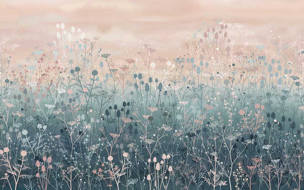 Tania's Garden Mural - Dusk - by Clarissa Hulse