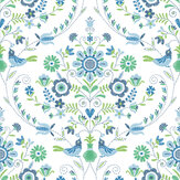 Britt Wallpaper - Blue/Green - by A Street Prints. Click for more details and a description.