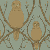 Papier peint Briar Owl - Or - Abigail Edwards. Cliquez pour en savoir plus et lire la description.