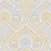 Fernback Wallpaper - Yellow / Grey - by A Street Prints. Click for more details and a description.