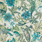Rainforest Wallpaper - Teal - by York. Click for more details and a description.
