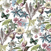 Butterfly House Wallpaper - White & Fuchsia - by York. Click for more details and a description.