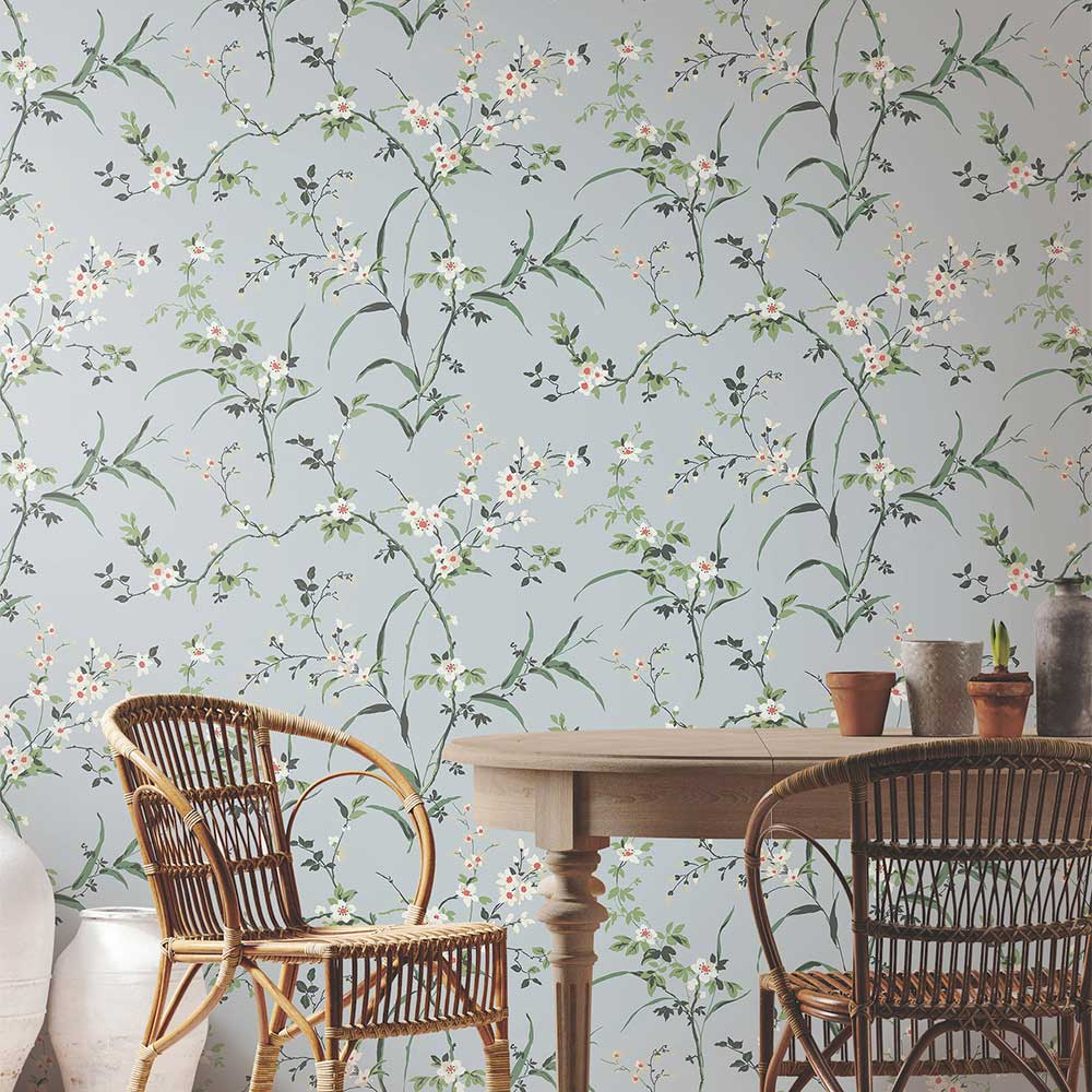 Blossom Branches Wallpaper - Light Grey - by York