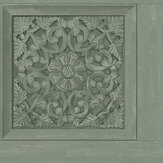 Carved Panel Wallpaper - Sage Green - by Albany. Click for more details and a description.