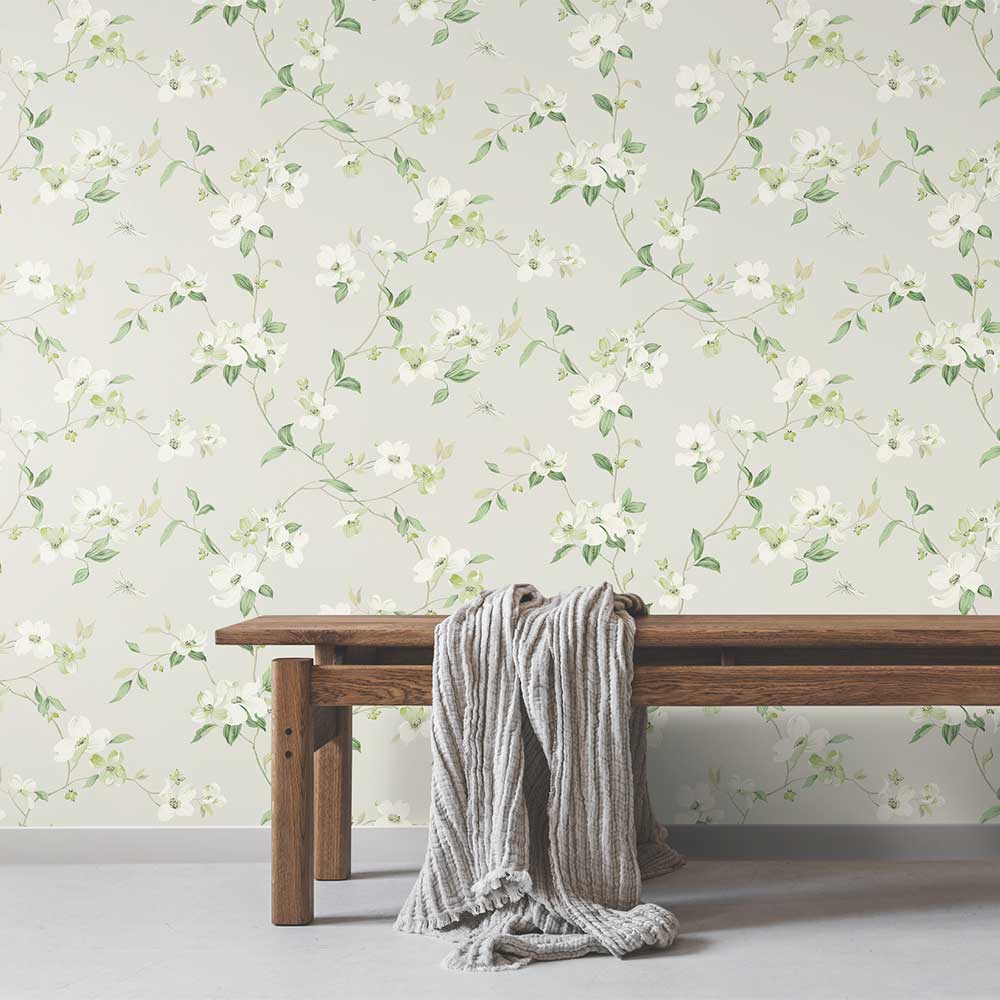 Dogwood Wallpaper - Light Grey - by York