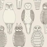 Papier peint Owls of the British Isles - Neutre - Abigail Edwards. Cliquez pour en savoir plus et lire la description.