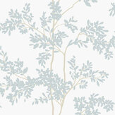 Papier peint Lunaria Silhouette - Blanc et bleu nuage - York. Cliquez pour en savoir plus et lire la description.