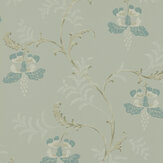 Bellflower Wallpaper - Aqua - by Colefax and Fowler. Click for more details and a description.