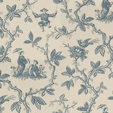 Toile Chinoise Wallpaper - Blue - by Colefax and Fowler. Click for more details and a description.