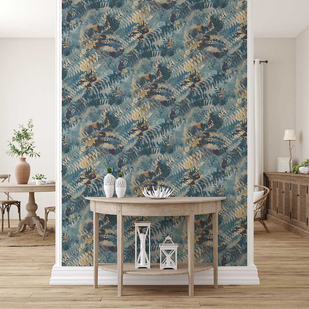 Rydale Wallpaper - Cobalt - by Arley House