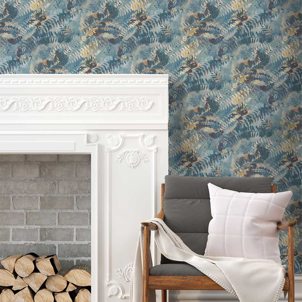Rydale Wallpaper - Cobalt - by Arley House