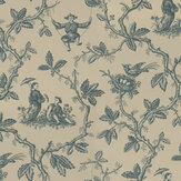 Toile Chinoise Wallpaper - Aqua - by Colefax and Fowler. Click for more details and a description.
