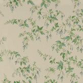 Fuchsia Wallpaper - Grey / Green - by Colefax and Fowler. Click for more details and a description.