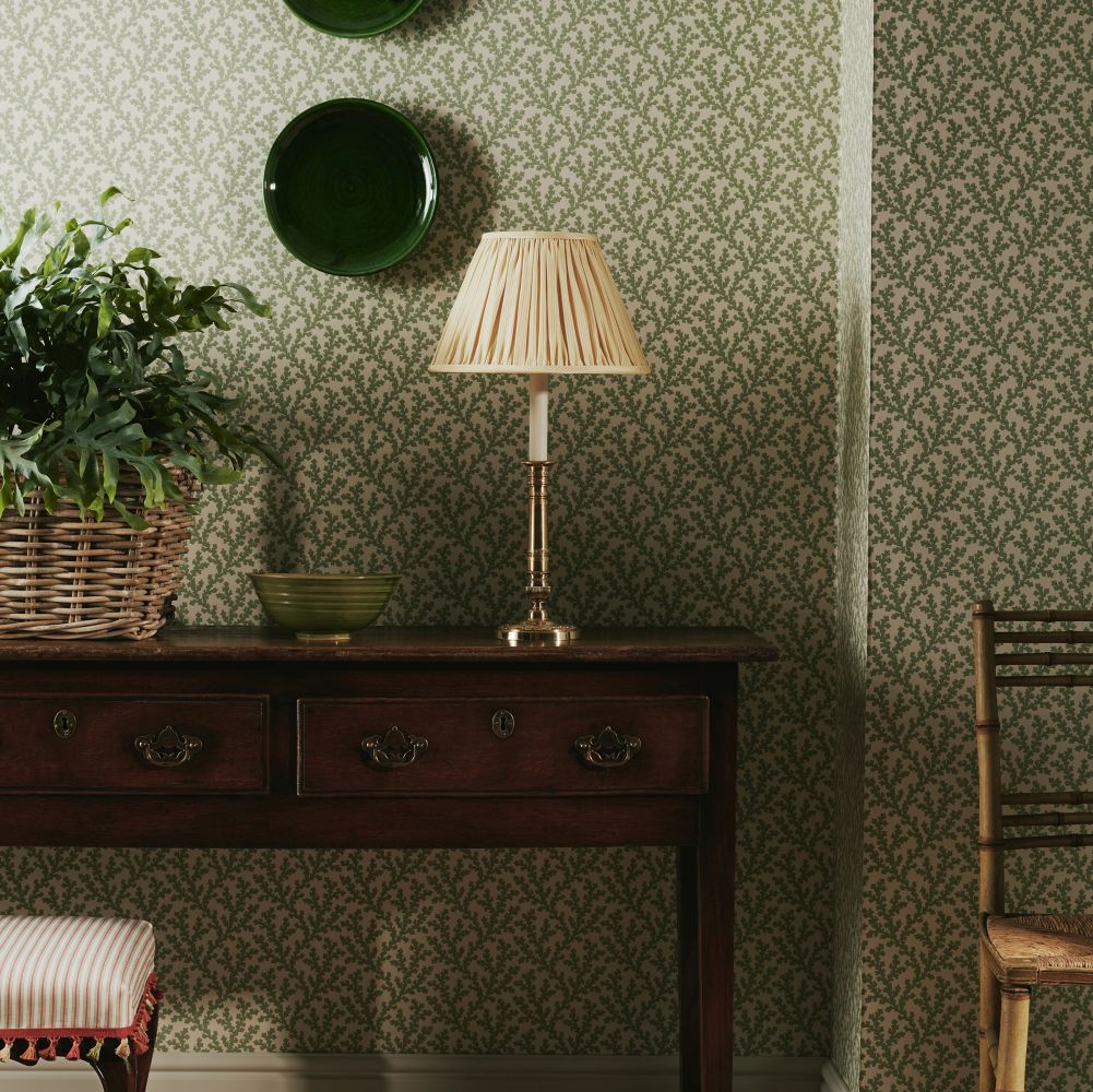 Sea Coral Wallpaper - Green - by Colefax and Fowler