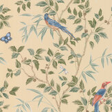 Ashdown Wallpaper - Yellow - by Colefax and Fowler. Click for more details and a description.