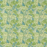Acanthus Fabric - Nettle / Sky Blue - by Morris. Click for more details and a description.