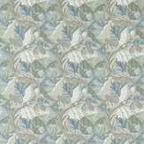 Acanthus Fabric - Mineral Blue / Linen - by Morris. Click for more details and a description.