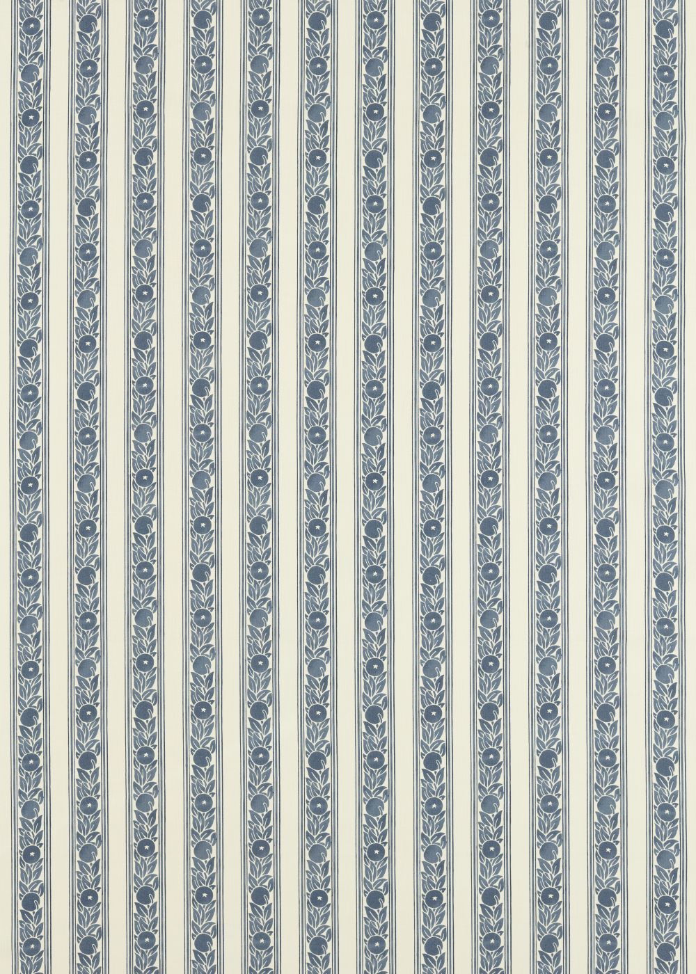 Fruit Stripe Fabric - Indigo - by Morris