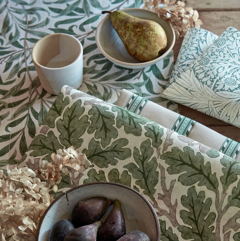 Oak Fabric - Sage Green - by Morris