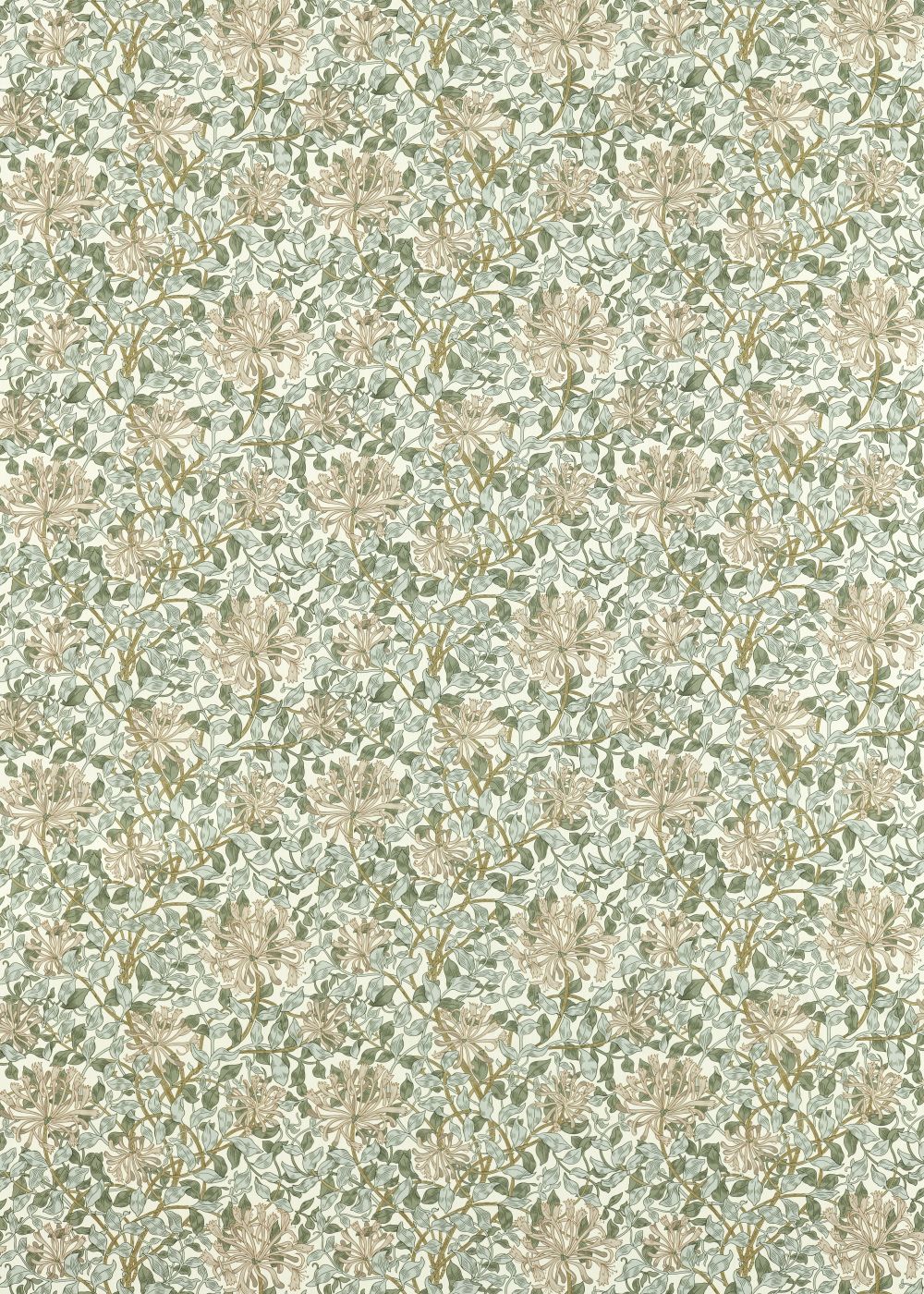 Honeysuckle Fabric - Sage / Clay - by Morris