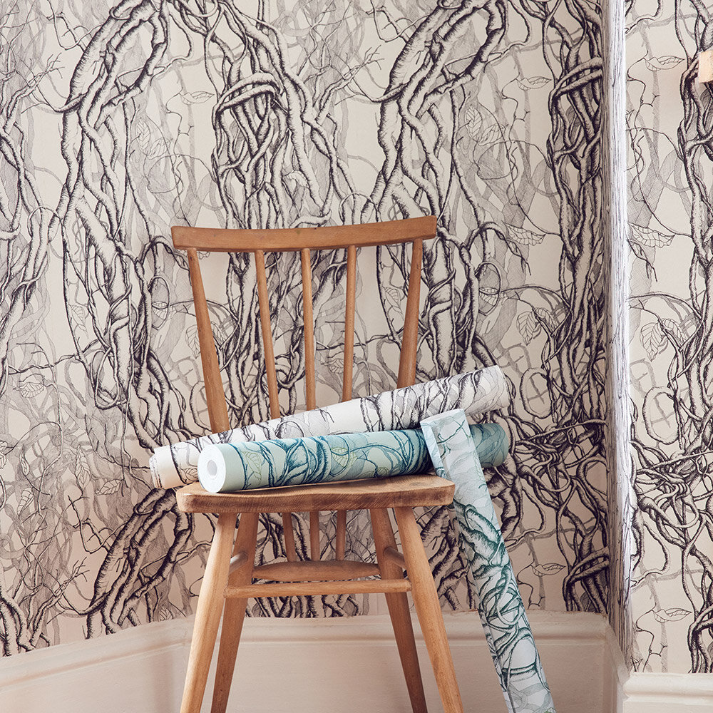 Misselthwaite Wallpaper - Charcoal - by Abigail Edwards