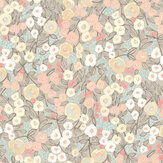 Flora Ditsy Wallpaper - Peach & Dove  - by Ohpopsi. Click for more details and a description.