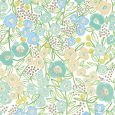 Papier peint Flora - Bleu sarcelle - Ohpopsi. Cliquez pour en savoir plus et lire la description.