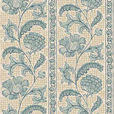 Papier peint Floral Check - Bleu Osney et Salt Ridge - Josephine Munsey. Cliquez pour en savoir plus et lire la description.