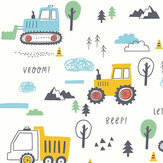 Panoramique Tractors and Diggers Large - Or jaune - Origin Murals. Cliquez pour en savoir plus et lire la description.