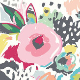 Abstract Floral Medium Mural - Raspberry Pink - by Origin Murals