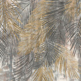Shaded Palms Mural - Grey - by Metropolitan Stories