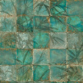 Tropical Tiles Mural - Green - by Metropolitan Stories. Click for more details and a description.