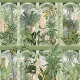 Tropical Arches Mural - Green - by Metropolitan Stories. Click for more details and a description.