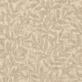 Metallic Leaf Wallpaper - Beige and Gold - by Albany. Click for more details and a description.