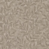 Metallic Leaf Wallpaper - Taupe and Gold - by Albany. Click for more details and a description.