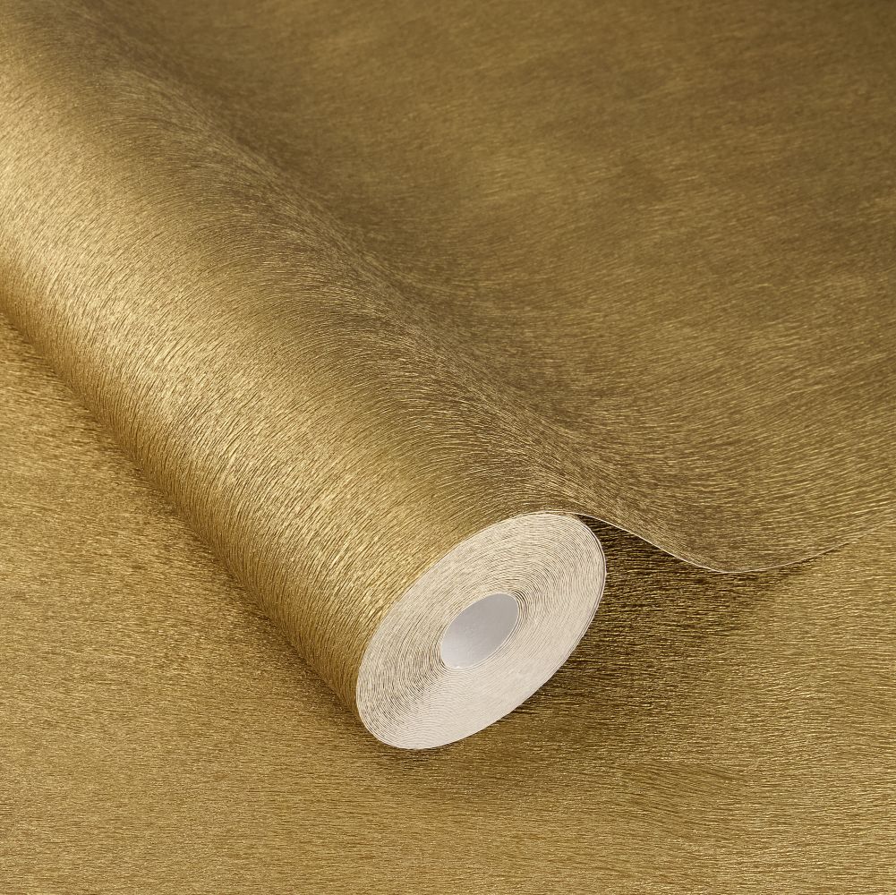 Textured Plain Wallpaper - Gold - by Albany