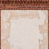 Sidewalk Brick Wall Mural - Brick Red - by Metropolitan Stories. Click for more details and a description.