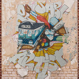 Graffiti Train Mural - Multi - by Metropolitan Stories