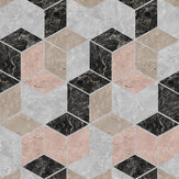 Marbled Geo Mural - Grey/Pink - by Metropolitan Stories. Click for more details and a description.