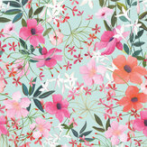 Panoramique Spring Blooms Mural - Rose / bleu - Metropolitan Stories. Cliquez pour en savoir plus et lire la description.