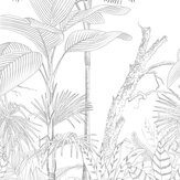 Panoramique Linear Jungle Mural - Noir / blanc - Metropolitan Stories. Cliquez pour en savoir plus et lire la description.