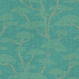Chinoiserie Tree Motif Wallpaper - Teal - by Galerie. Click for more details and a description.