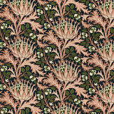 Artichoke Velvet  Fabric - Inky Fingers/ Blush - by Morris. Click for more details and a description.