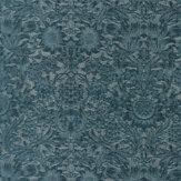 Sunflower Caffoy Velvet  Fabric - Webbs blue - by Morris. Click for more details and a description.