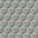 Geometric Motif Wallpaper - Arctic Blue - by Galerie. Click for more details and a description.