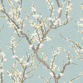 Spring Blossom Wallpaper - Powder Blue - by Galerie. Click for more details and a description.