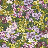 Wildflower Meadow Wallpaper - Emerald / Amethyst / Peridot - by Harlequin. Click for more details and a description.