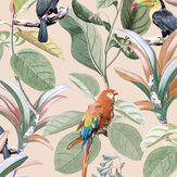 Papier peint Parrot - Corail - Prestigious. Cliquez pour en savoir plus et lire la description.
