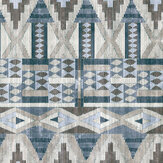 Panoramique Orishas Mural - Azul - Tres Tintas. Cliquez pour en savoir plus et lire la description.